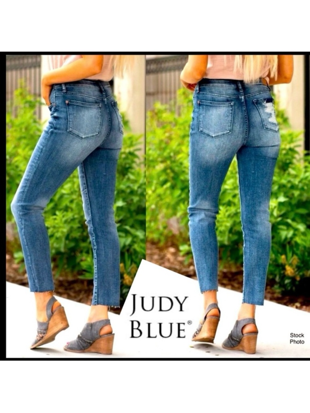 JUDY BLUE High Rise Relaxed Fit Ankle Raw Hem Distressed Crop JB88191 (3/26) - Picture 1 of 17
